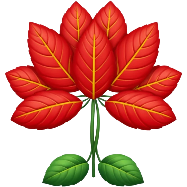 Un trébol de cinco hojas rojo emoji