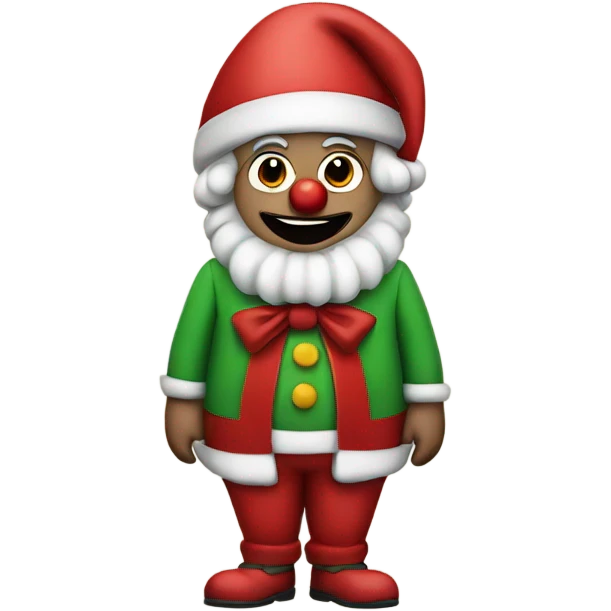 Clown dressed as Santa  emoji