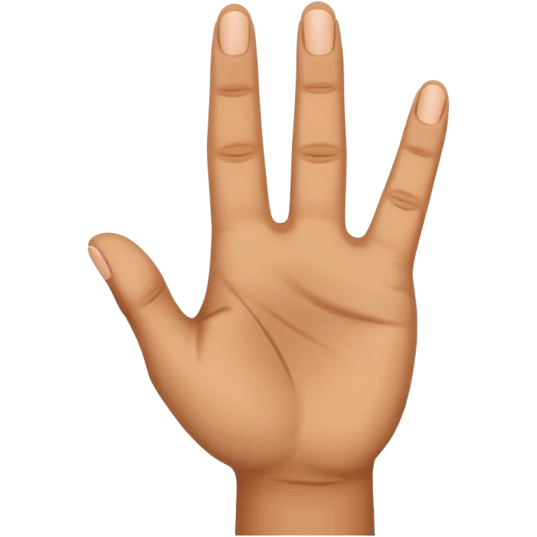 a hand with three fingers up emoji