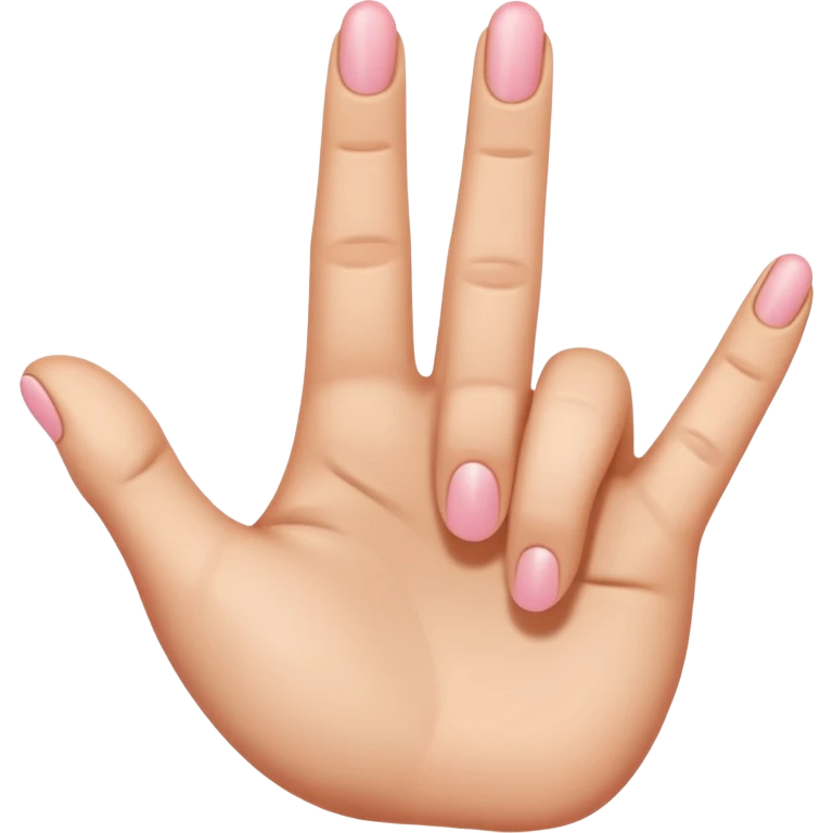 Yvl hand emoji three fingers excluding pinky and index  emoji