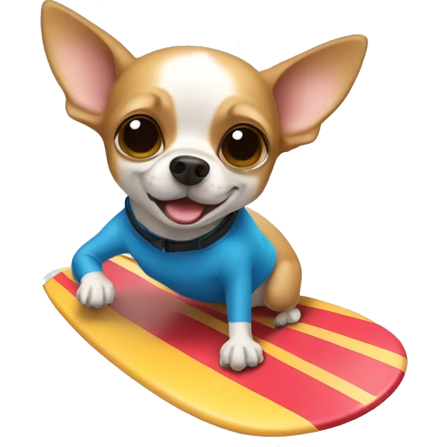 Chihuahua surfing  emoji