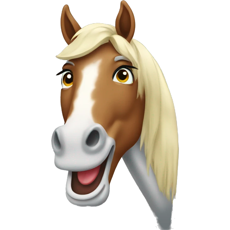 A horse being silly  emoji