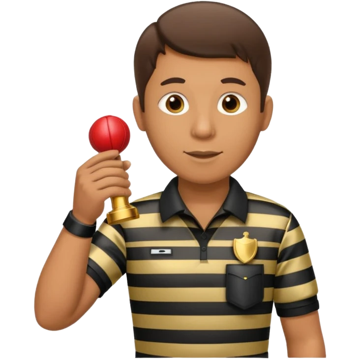 football referee with a vessel  emoji