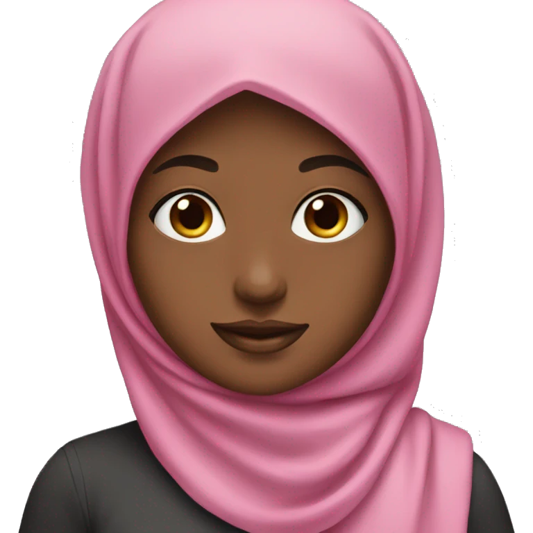 girl with pink hijab emoji