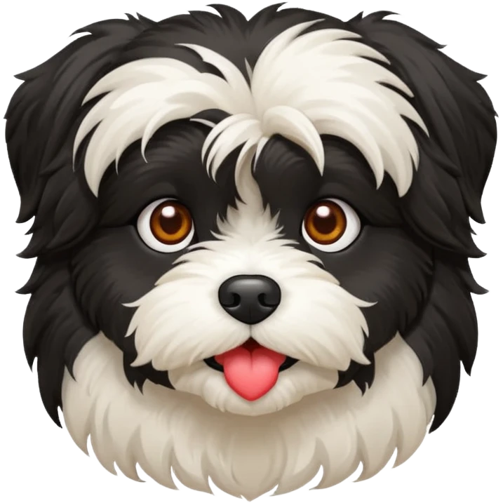 All black havanese with heart eyes emoji