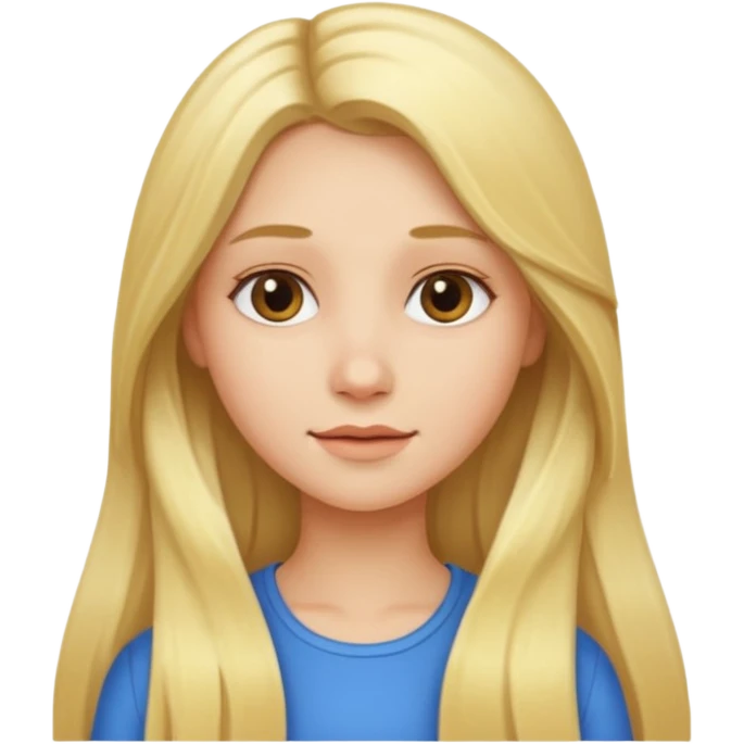 Girl with blond long hair emoji