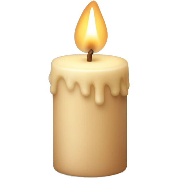 Beige candle  emoji