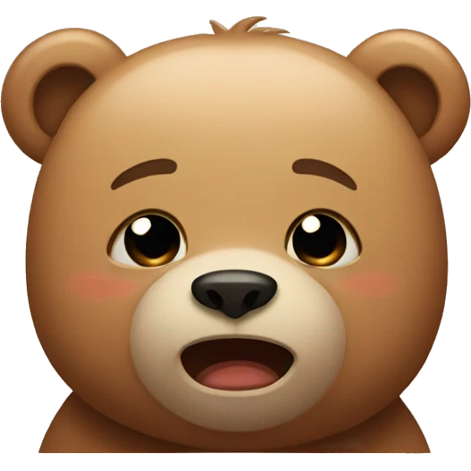Bear crying  emoji