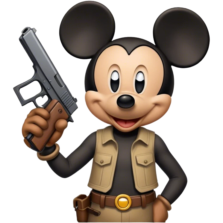 Mickey Mouse with a Glock  emoji