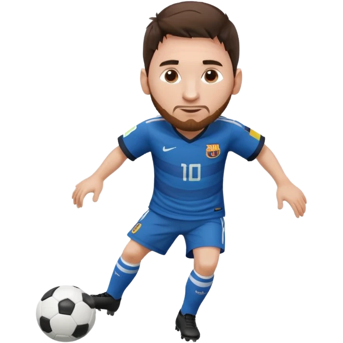 Messi avec le ballon emoji