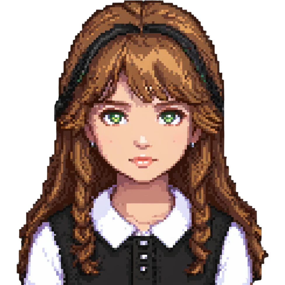 girl with light brown hair and hazel eyes emoji