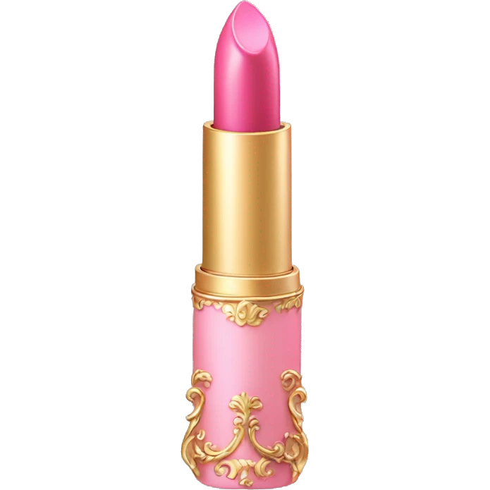 vintage rococo pink lipstick  emoji