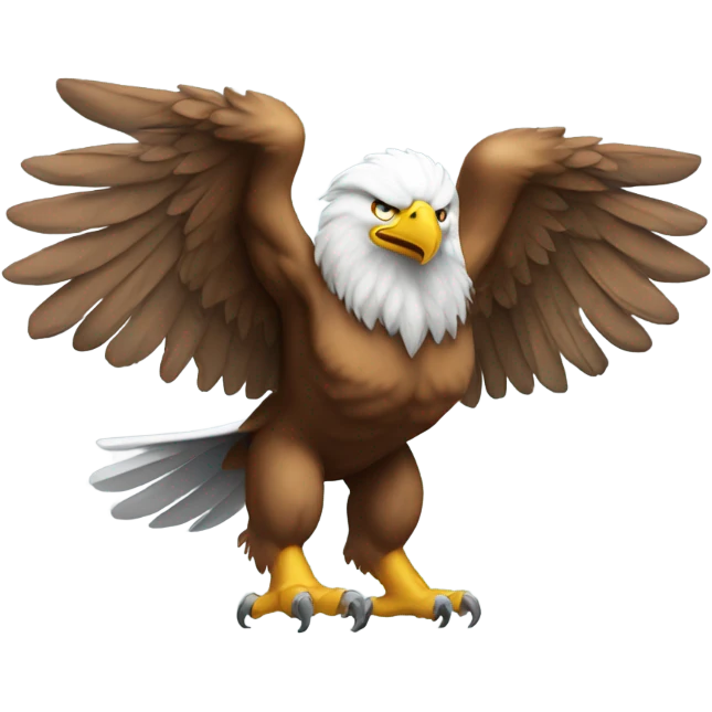 Eagle with muscles emoji
