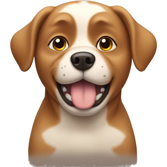 chubby brown dog emoji