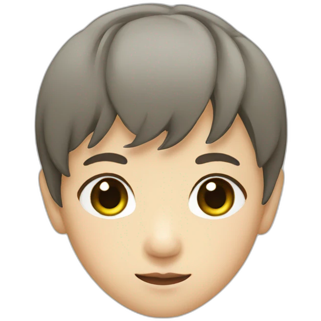 japanese asian kid with green eyes and brown hair emoji