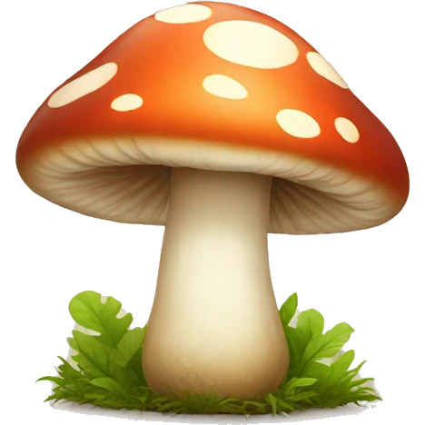 a happy mushroom emoji