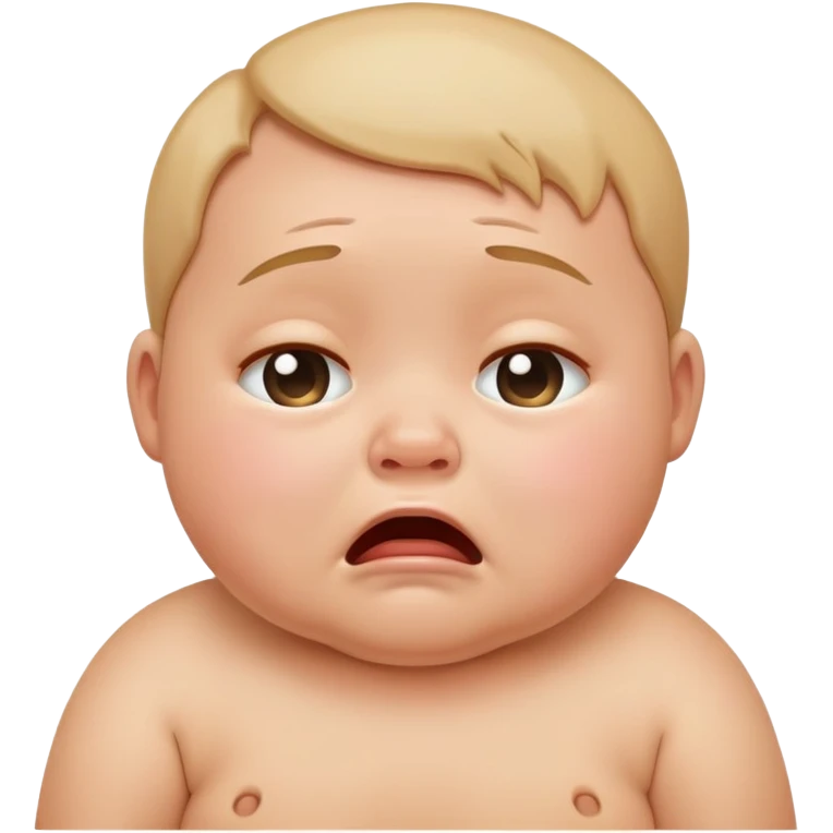 flat baby face crying emoji
