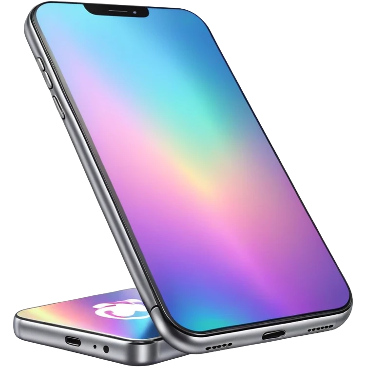 iridescent phone emoji