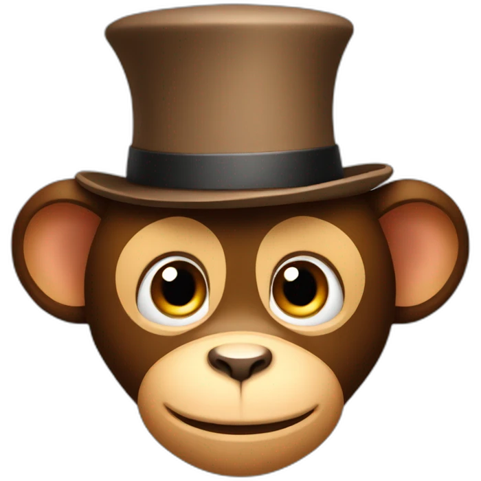 young monkey in b-day hat emoji
