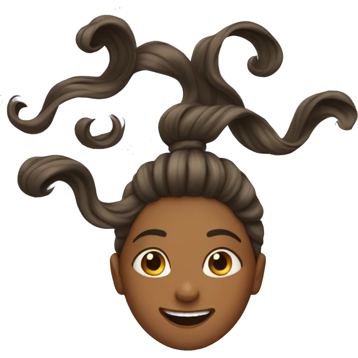 Girl flipping hair emoji