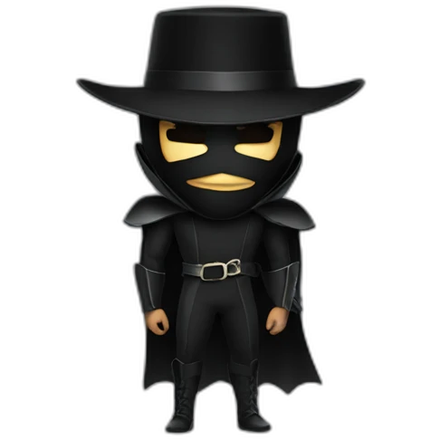 Black el Zorro with mask emoji