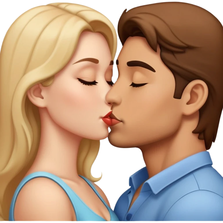 boyfriend and girlfriend kissing very passuob emoji