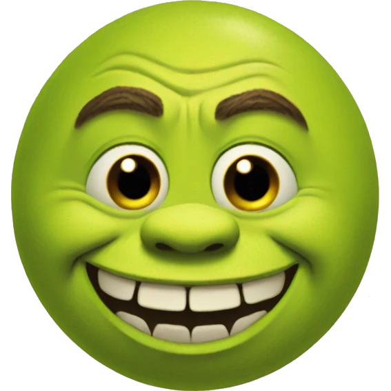 Shrek smiley ball creepy emoji