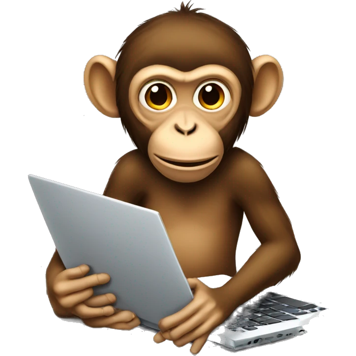 A monkey with a laptop emoji
