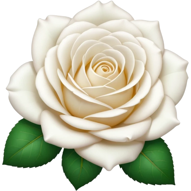 white rose, without green leaves, just flower emoji