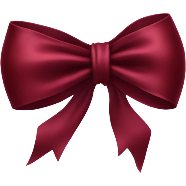 dark red silk bow emoji