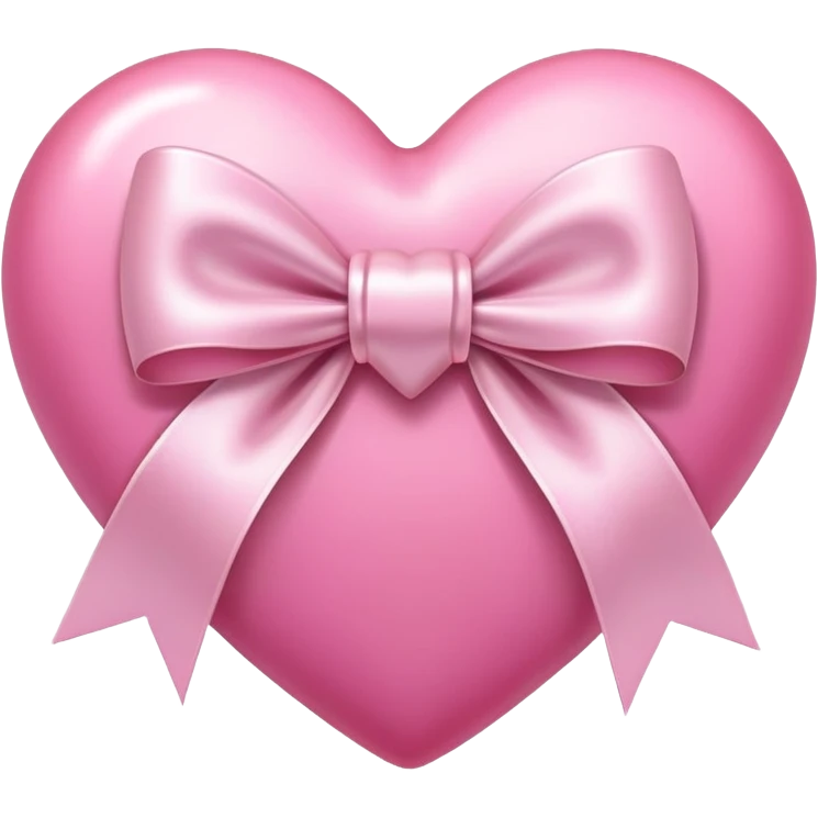Pink heart with white bow  emoji