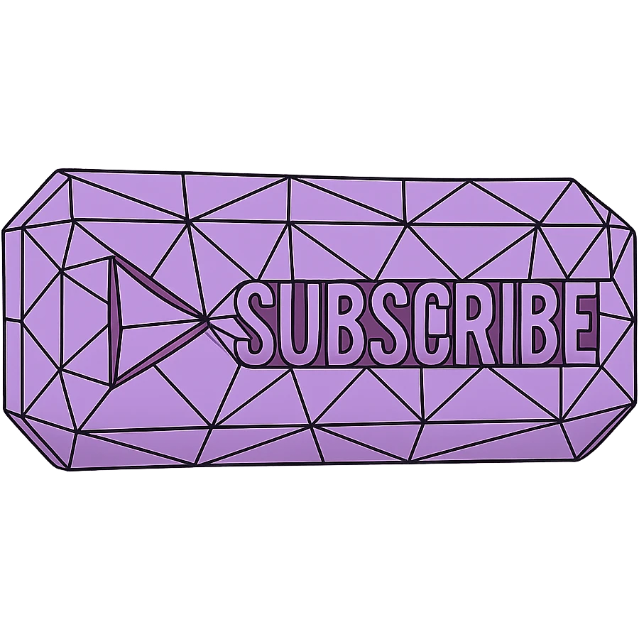 a lavender "subscribe" button with a triangle, future, cyberpunk

 emoji
