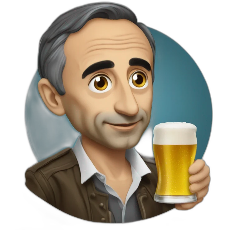 Éric Zemmour Avec une biere emoji