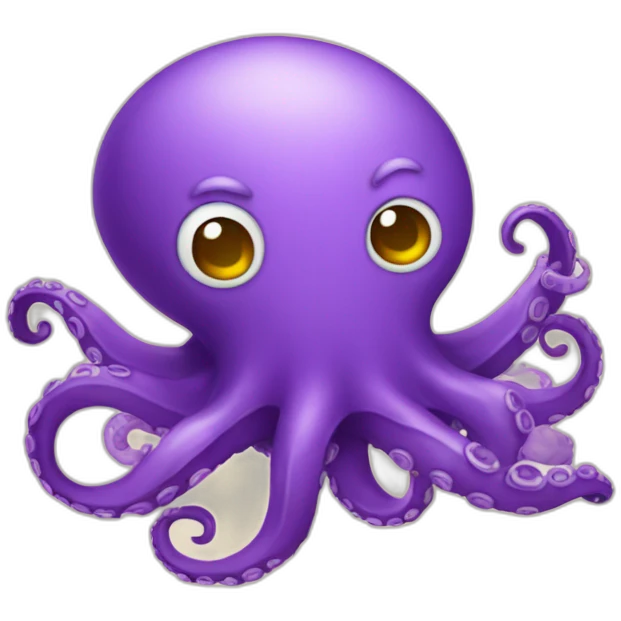 purple octopus send paper plane emoji