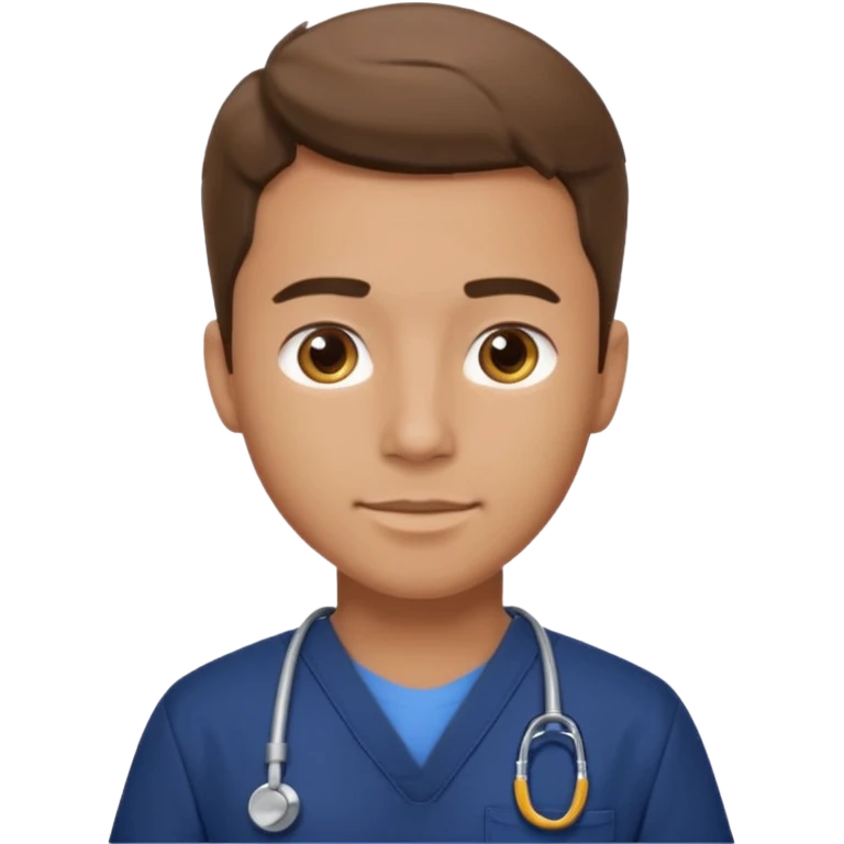 male light brunette hair vet with navy blue scrub

 emoji