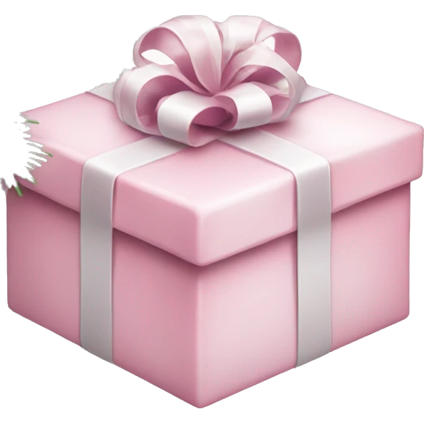 Light pink Christmas gifts under a white Christmas tree  emoji