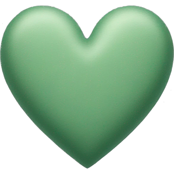 Sage green heart emoji