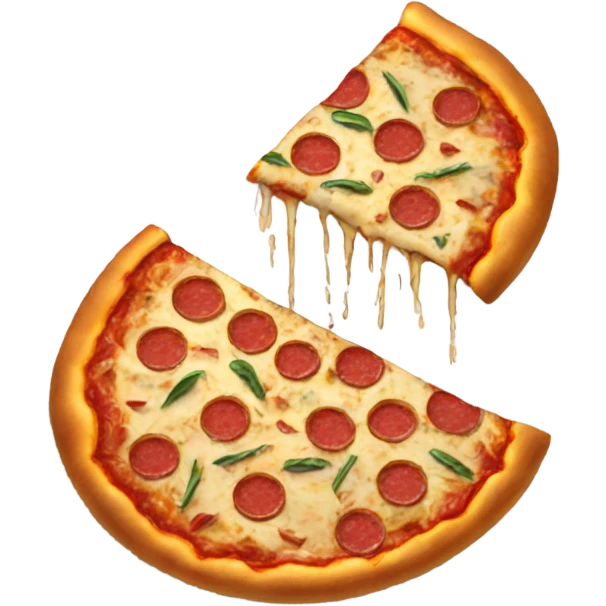 Pizza and new years emoji