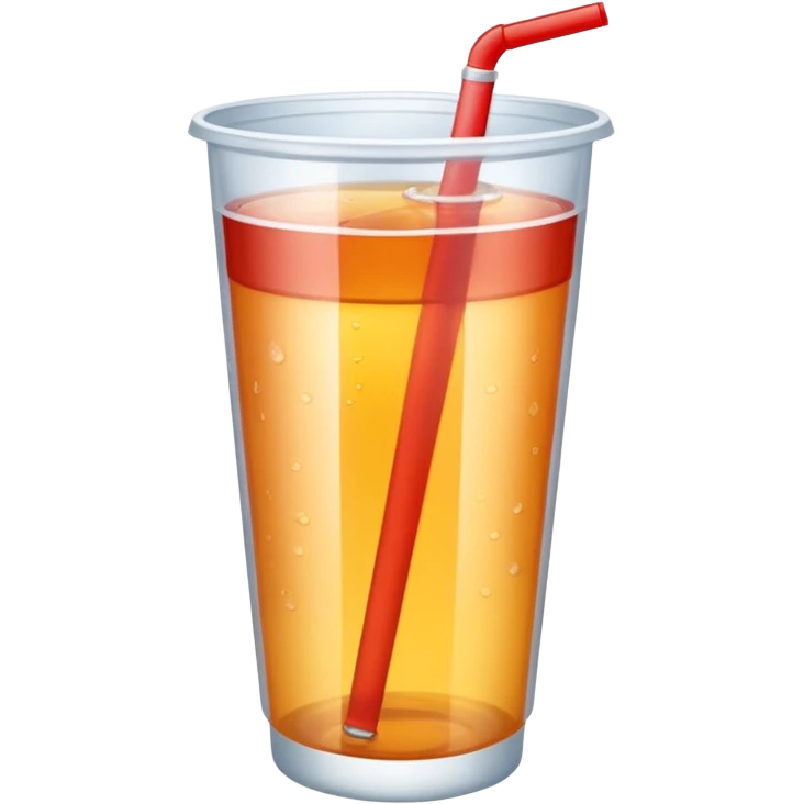 Soft drink in plastic cup (like Starbucks Cup), no logo, closed top. emoji