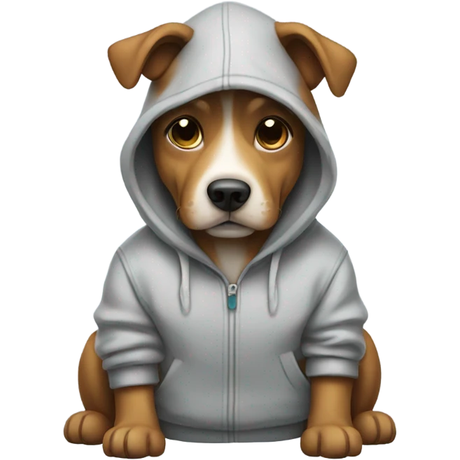 Dog wearing a hoodie emoji