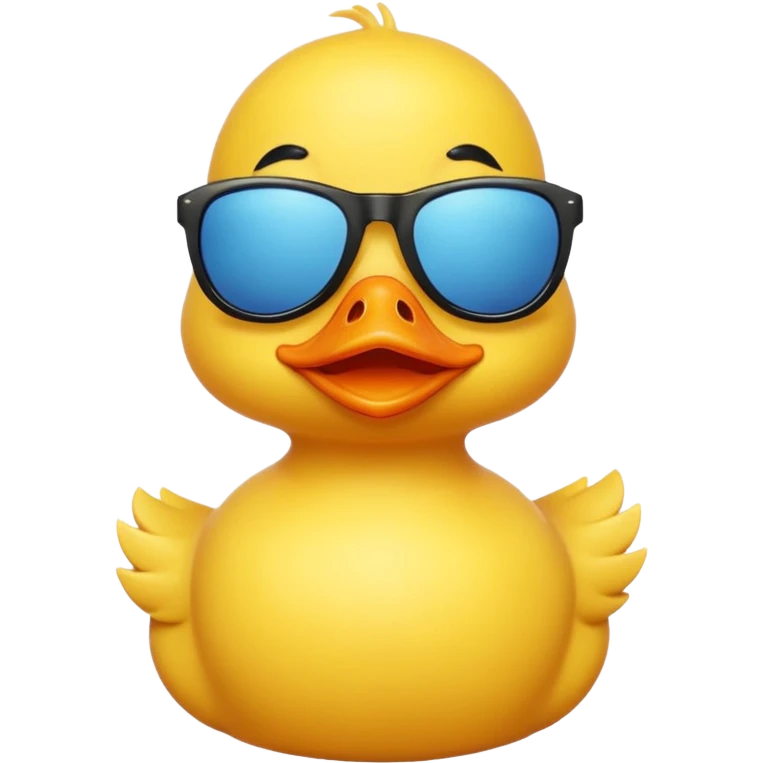 dame un pato amarillo con lentes de sol emoji