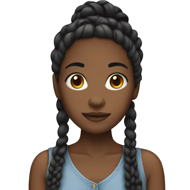 Black girl with braids  emoji