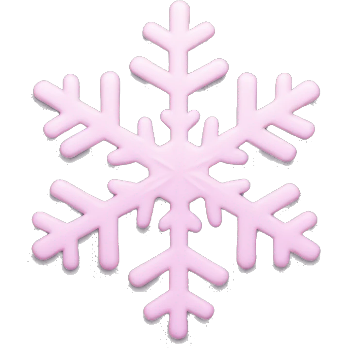 pastel pink snowflake  emoji