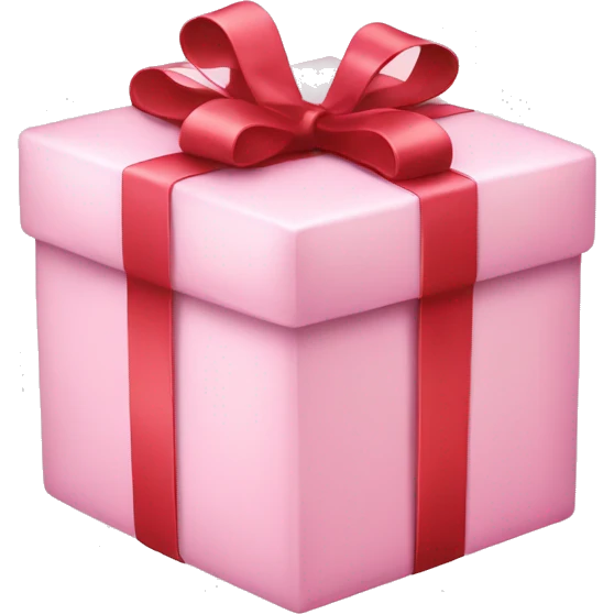 light pink christmas present emoji