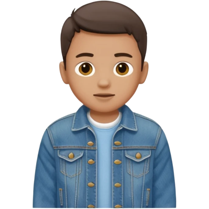 80s boy that wears denim jacket emoji