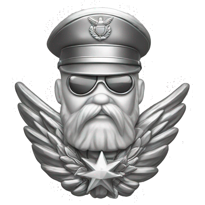 Silver Colonel insignia emoji