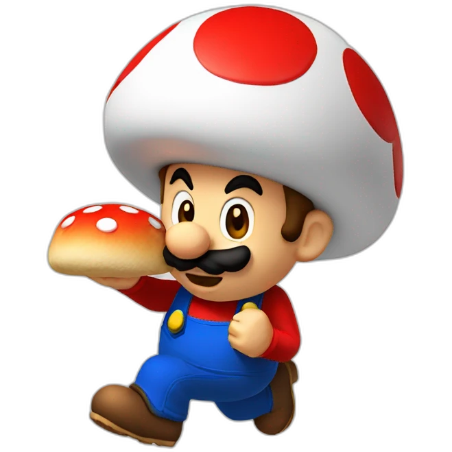 mario eating mushroom emoji