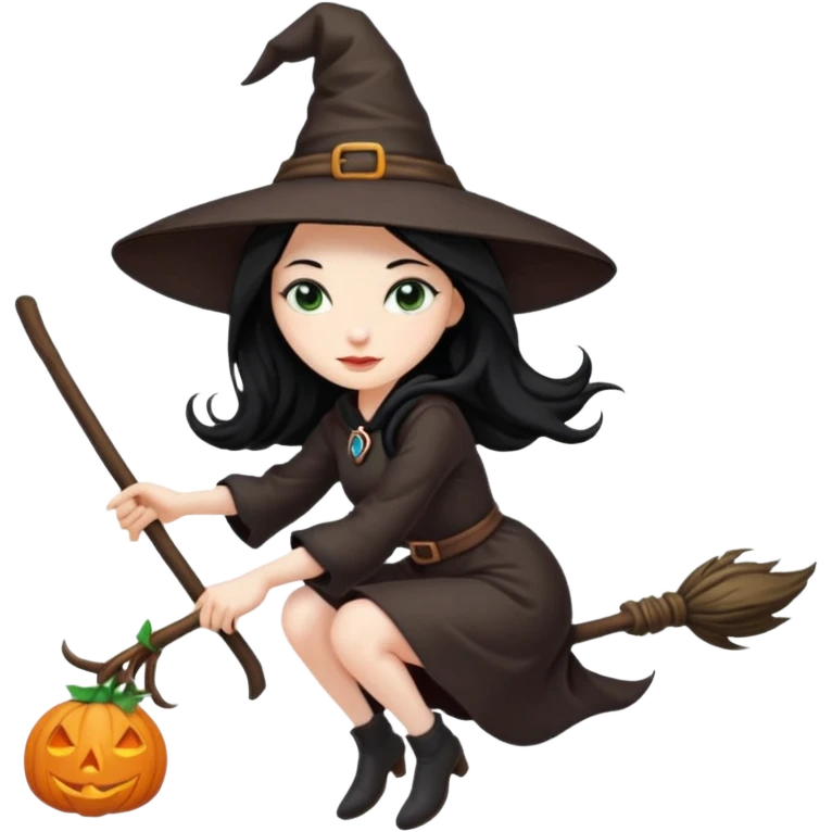 Witch on a broom emoji