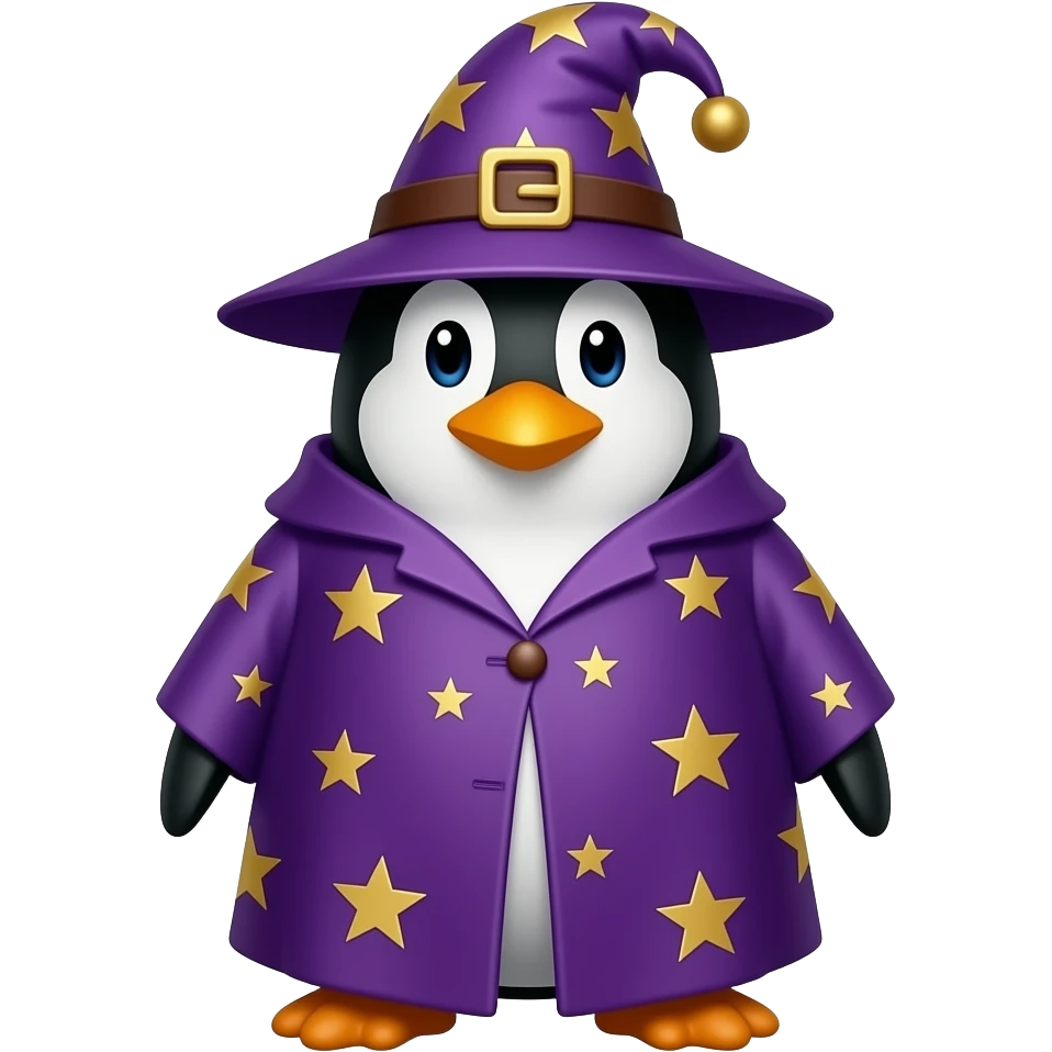Penguin Wizard emoji