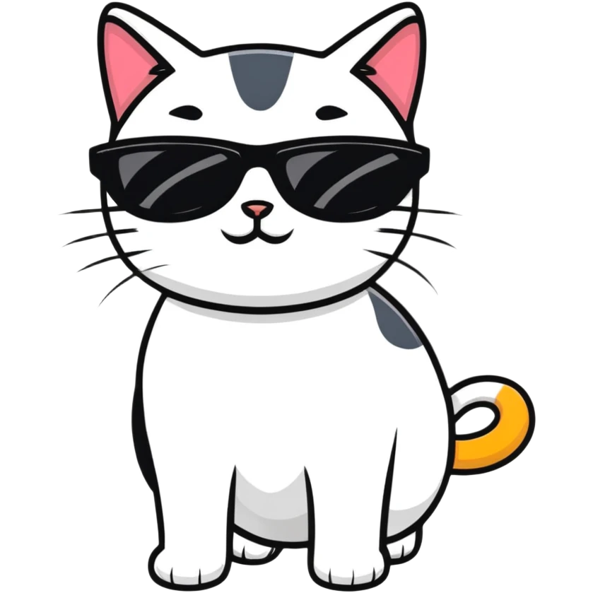 Cat with sunglasses emoji